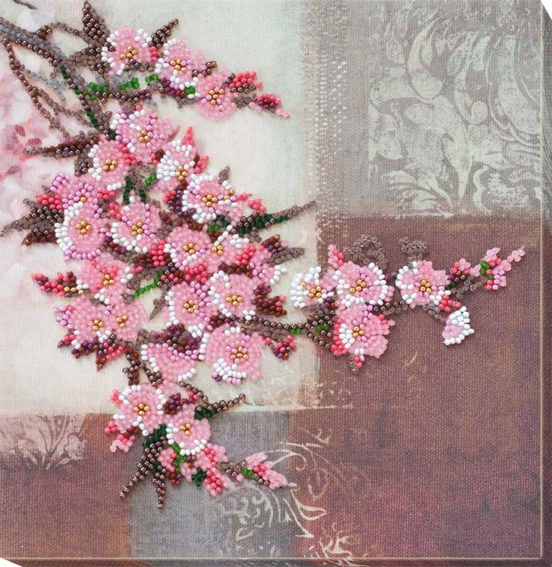 Photo Mid-sized bead embroidery kit Abris Art AMB-062 Sakura branch