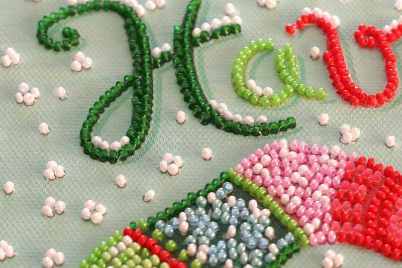 Photo 2 Mid-sized bead embroidery kit Abris Art AMB-070 Have a lovely holidays