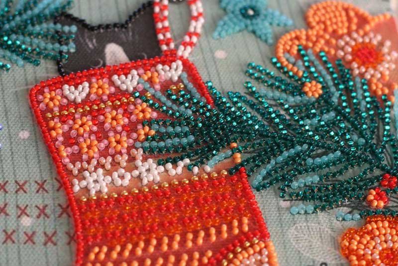 Photo 3 Mid-sized bead embroidery kit Abris Art AMB-074 Meowy