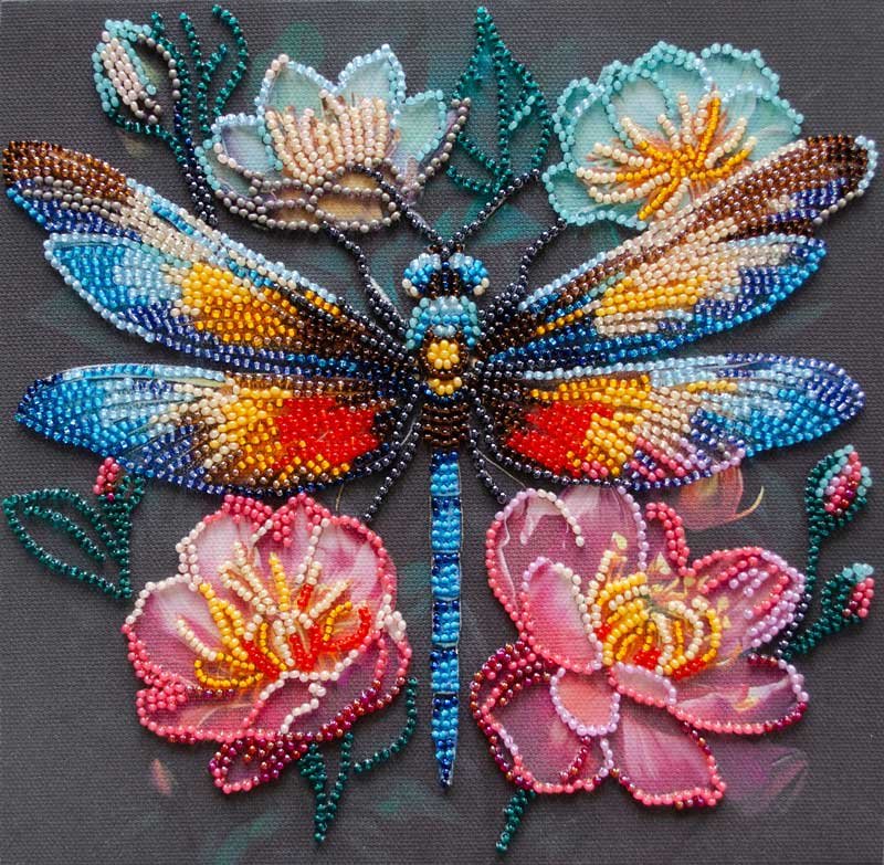 Photo Mid-sized bead embroidery kit Abris Art AMB-106 Flickering wings