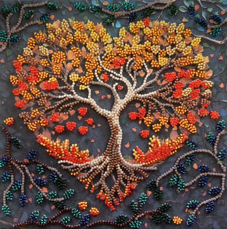 Photo Mid-sized bead embroidery kit Abris Art AMB-119 Warm feelings Photo Mid-sized bead embroidery kit Abris Art AMB-119 Warm feelings