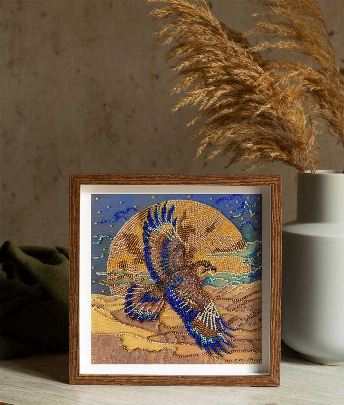 Фото 2 Набір-міді для вишивки бісером Абріс Арт АМВ-133 Крила пустелі