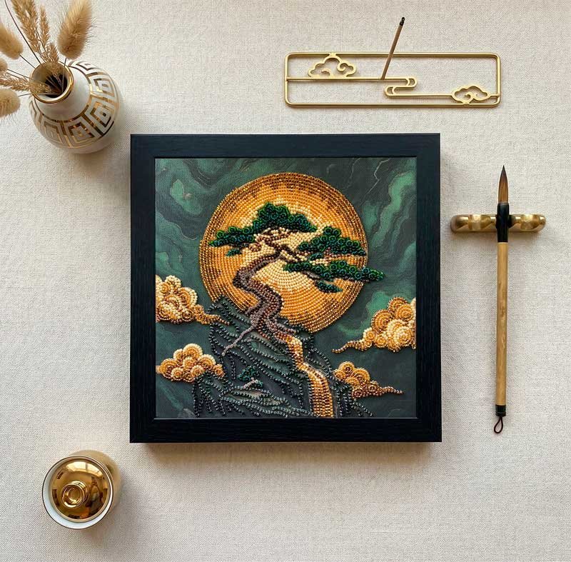 Фото 2 Набір-міді для вишивки бісером Абріс Арт АМВ-134 Дерево Мудрості