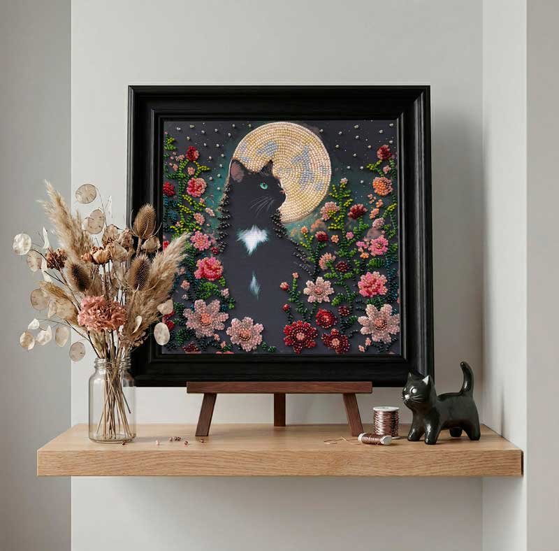 Фото 2 Набір-міді для вишивки бісером Абріс Арт АМВ-136 Не спиться