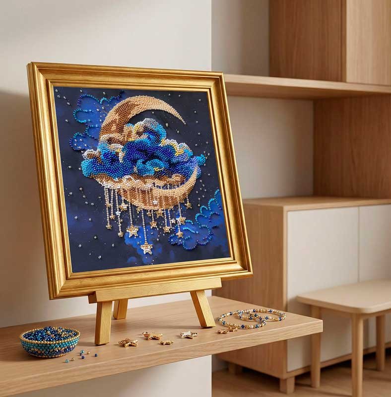 Фото 2 Набір-міді для вишивки бісером Абріс Арт АМВ-138 Колиска зоряних снів Фото 2 Набір-міді для вишивки бісером Абріс Арт АМВ-138 Колиска зоряних снів