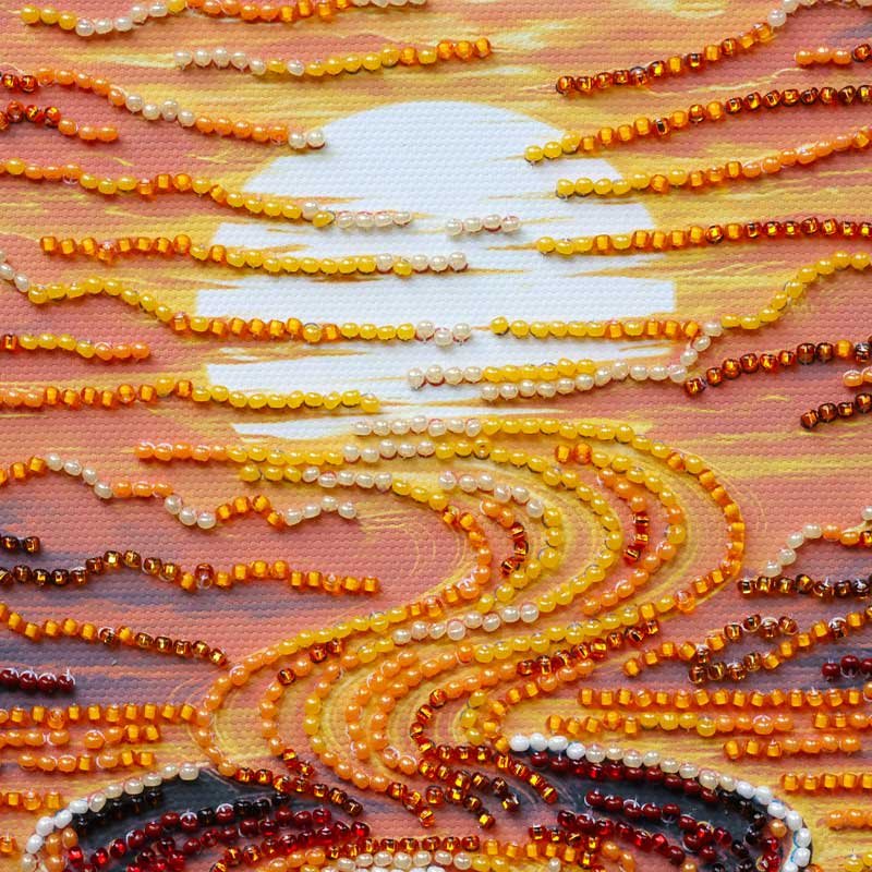 Фото 2 Набор-миди для вышивки бисером Абрис Арт АМВ-144 Ароматный кофе