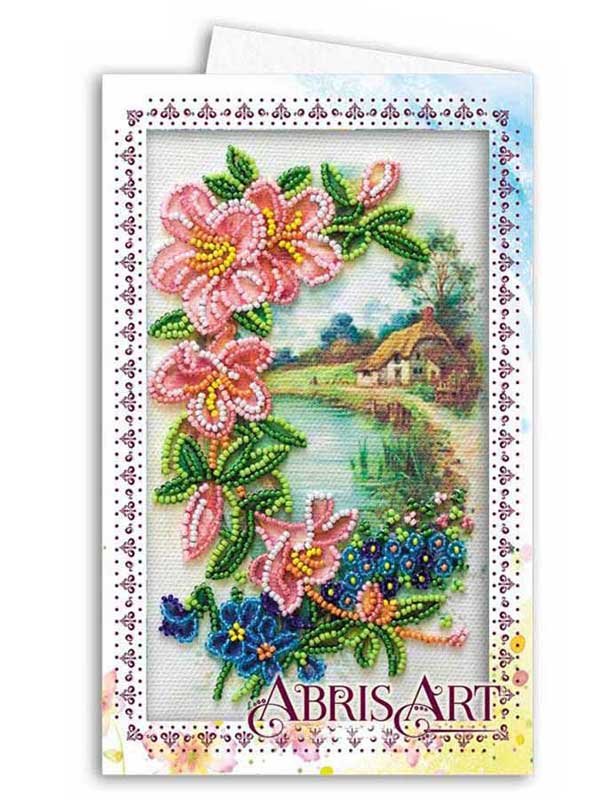 Foto Microbead embroidery kit postcard-envelope Abris Art AOM-010 Provence