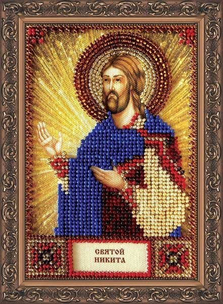 Фото Набір для вишивання бісером іменної міні-ікони Святий Микита Абріс Арт ААМ-035