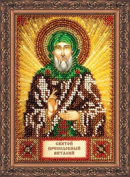 Фото Набір для вишивання бісером іменної міні-ікони Святий Віталій Абріс Арт ААМ-044
