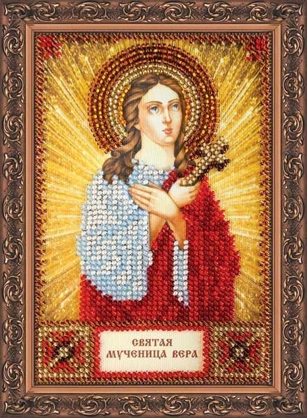 Фото Набір для вишивання бісером іменної міні-ікони Свята Віра Абріс Арт ААМ-046