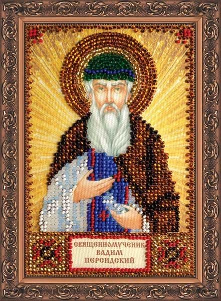 Foto The kit for a bead stiching mini icons of saints Saint Vadim Abris Art AAM-059