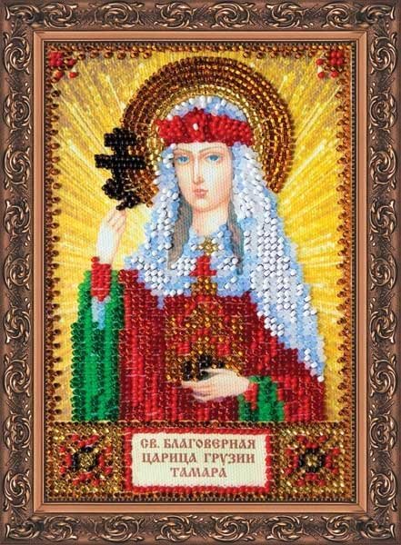 Foto The kit for a bead stiching mini icons of saints Saint Tamara Abris Art AAM-064