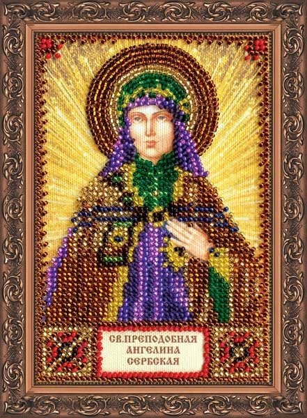 Фото Набір для вишивання бісером іменної міні-ікони Свята Ангеліна Абріс Арт ААМ-078
