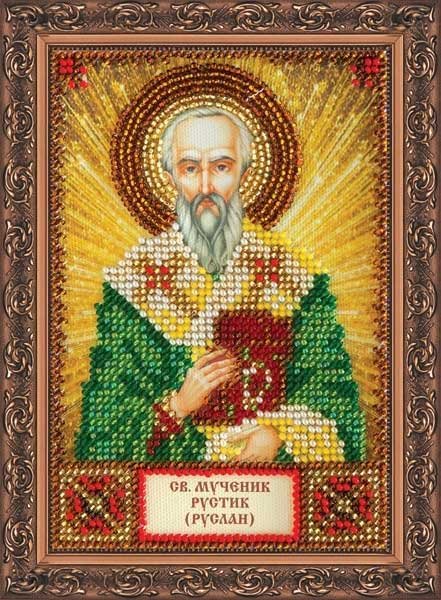 Foto The kit for a bead stiching mini icons of saints Saint Rustic (Ruslan) Abris Art AAM-108