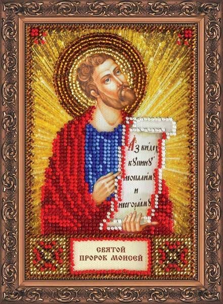 Фото Набір для вишивання бісером іменної міні-ікони Святий Мойсей Абріс Арт ААМ-112