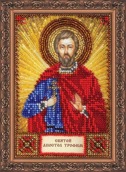 Фото Набір для вишивання бісером іменної міні-ікони Святий Трохим Абріс Арт ААМ-114