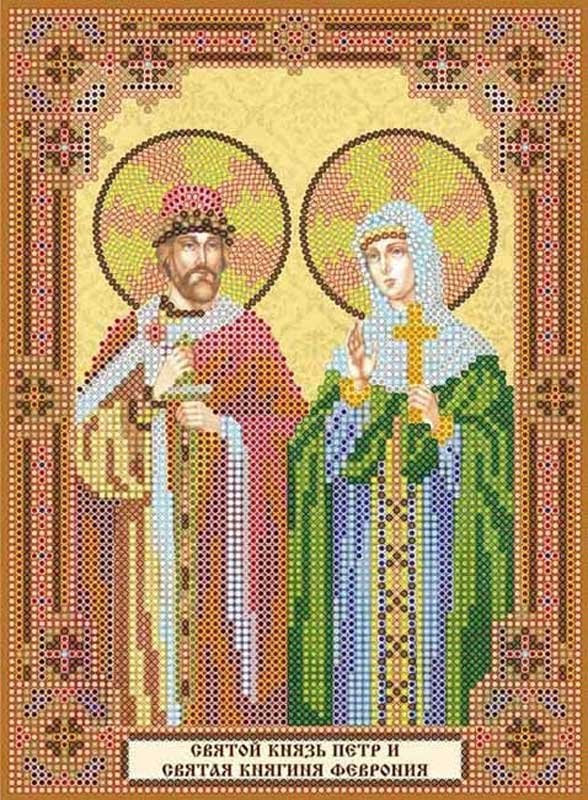 Foto Charts icons for beading Icon Holy Prince Peter and Holy Princess Fevronia Abris Art ACK-162