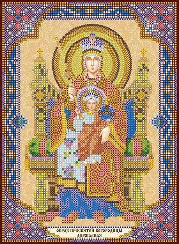 Фото Схема для вышивки иконы бисером  Икона Божья мать Государственная Абрис Арт АСК-167