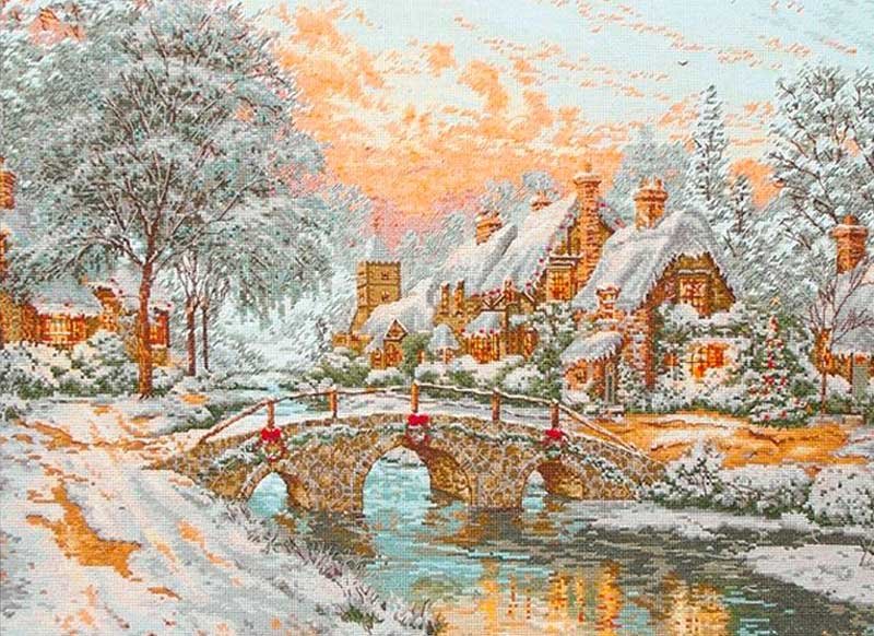 Foto Cross Stitch Kits Anchor 5678000-01062 Cobblestone Christmas