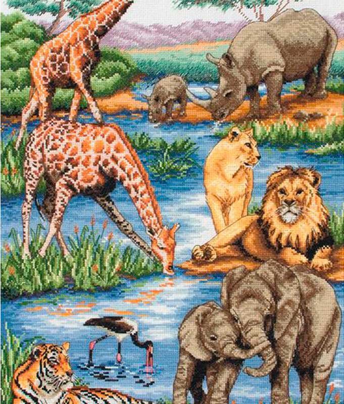 Foto Cross Stitch Kits Anchor 5678000-01212 African Wildlife