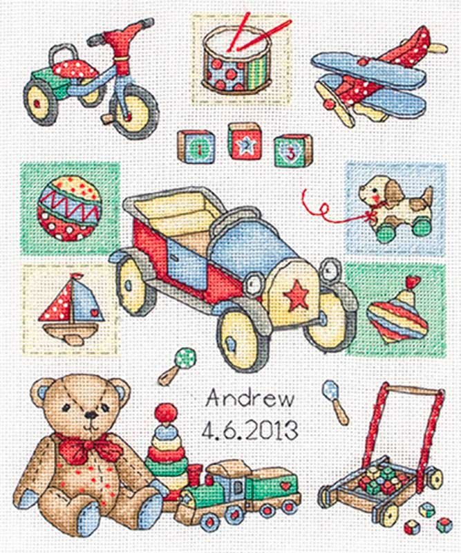 Foto Cross Stitch Kits Anchor ACS39 Boy Birth Sampler