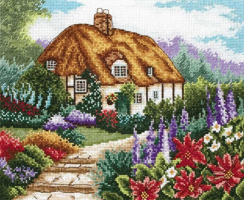 Foto Cross Stitch Kits Anchor PCE593 Cottage Garden in Bloom