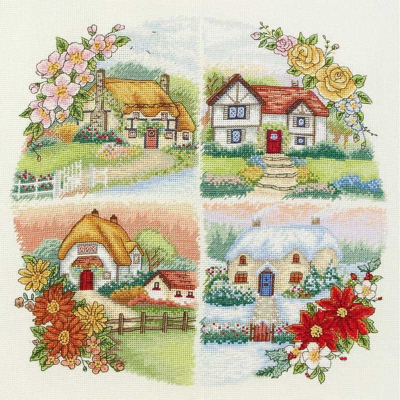 Foto Cross Stitch Kits Anchor PCE750 Seasonal cottages