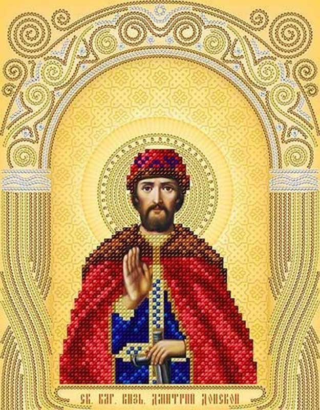Photo Pattern beading A-strochka AC4-033 Icon of St. Blgv. Vel. Book. Dmitry Donskoy
