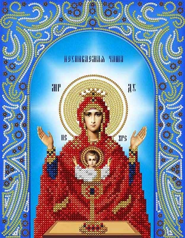 Photo Pattern beading A-strochka AC4-036 Icon of Mother of God Inexhaustible Chalice