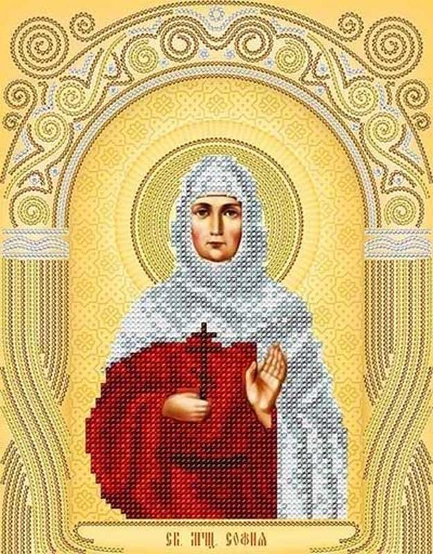 Photo Pattern beading A-strochka AC4-052 Icon of Holy Martyr Sofia