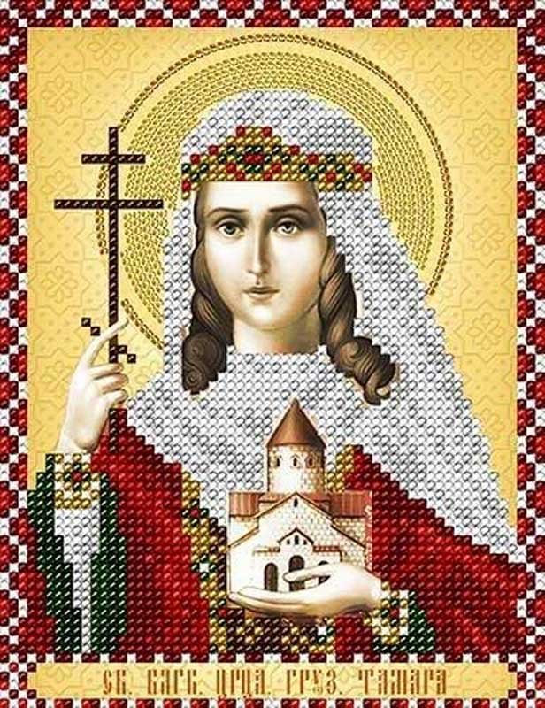Photo Pattern beading A-strochka AC5-074 Icon of St. Blagov. Queen Tamara