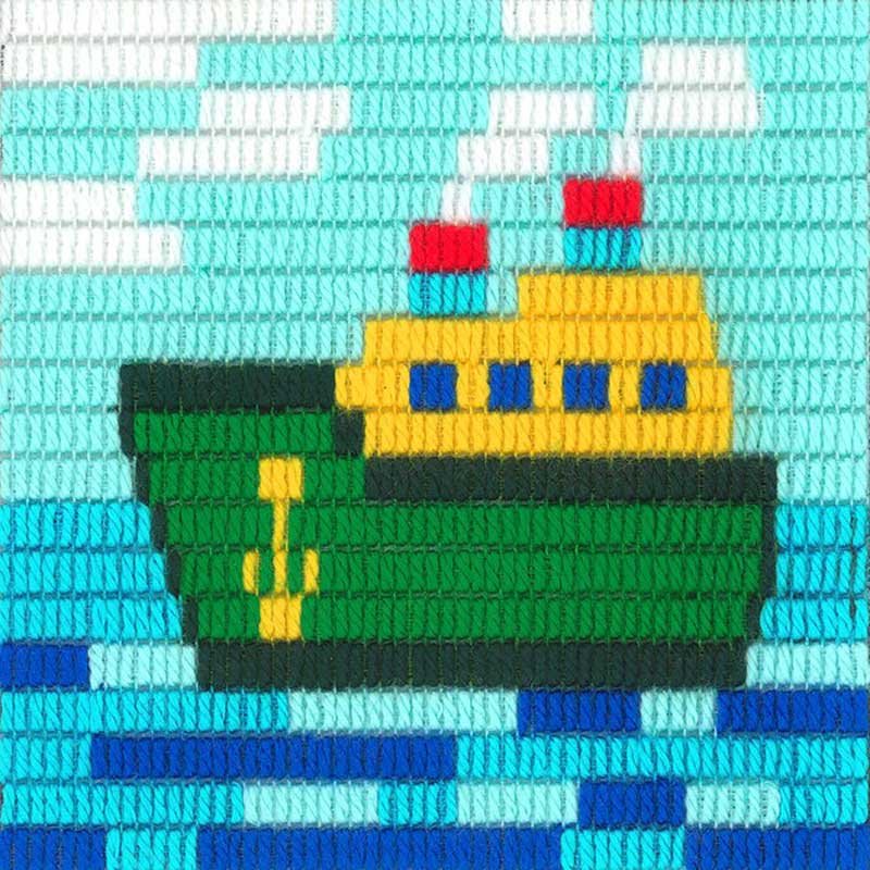 Фото Набір для вишивання вертикальним стібком Stitch me I-012 Корабель