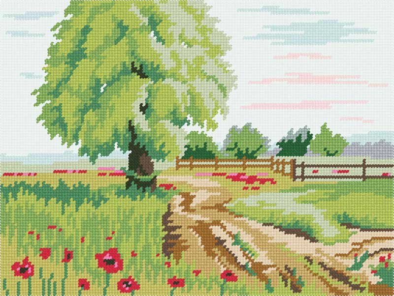 Фото Набір для вишивання пряжею по канві з рисунком Quick Tapestry TL-14 Стара липа