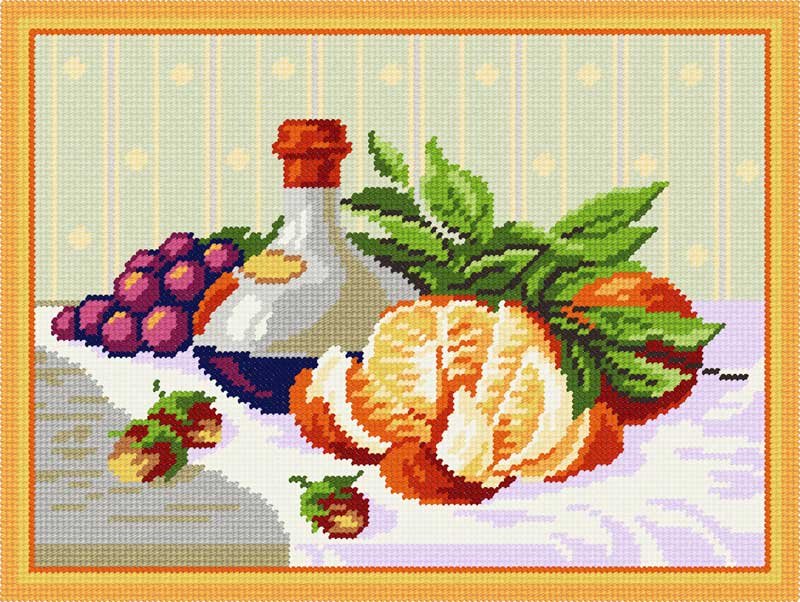 Photo Kit for embroidery yarn on canvas with a pattern Quick Tapestry TL-24 Spain