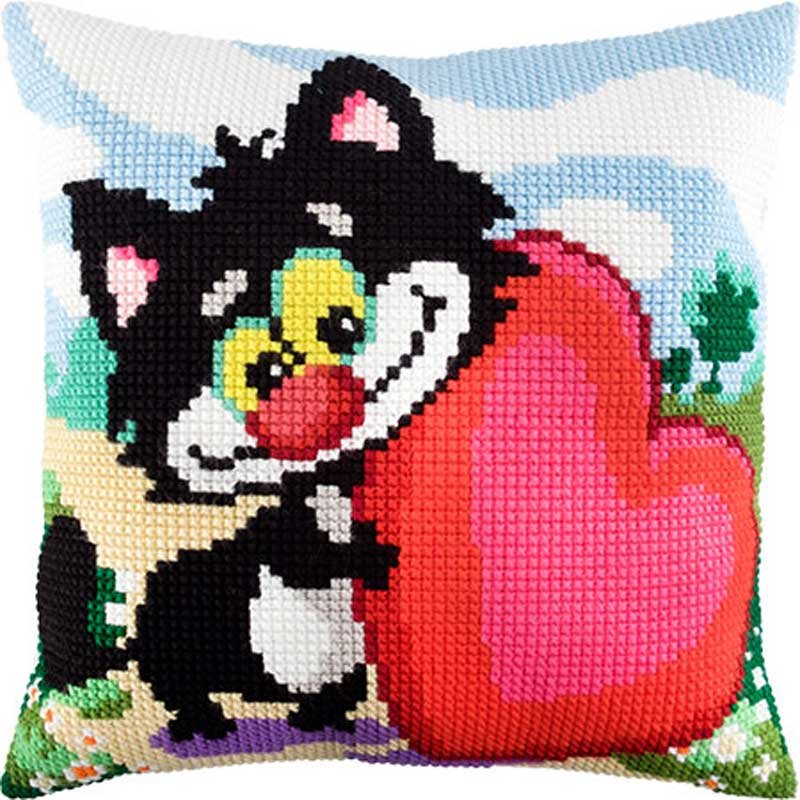 Foto Pillow for cross-stitching Charіvnytsya Z-39 Happy cat