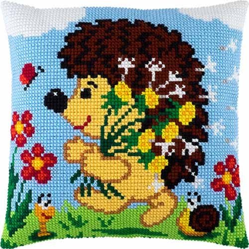 Foto Pillow for cross-stitching Charіvnytsya Z-43 Hedgehog with dandelions