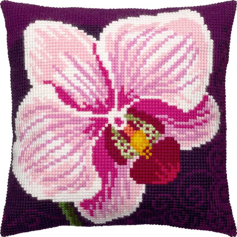 Фото Подушка для вышивки крестом Чарівниця Z-82 Орхидея