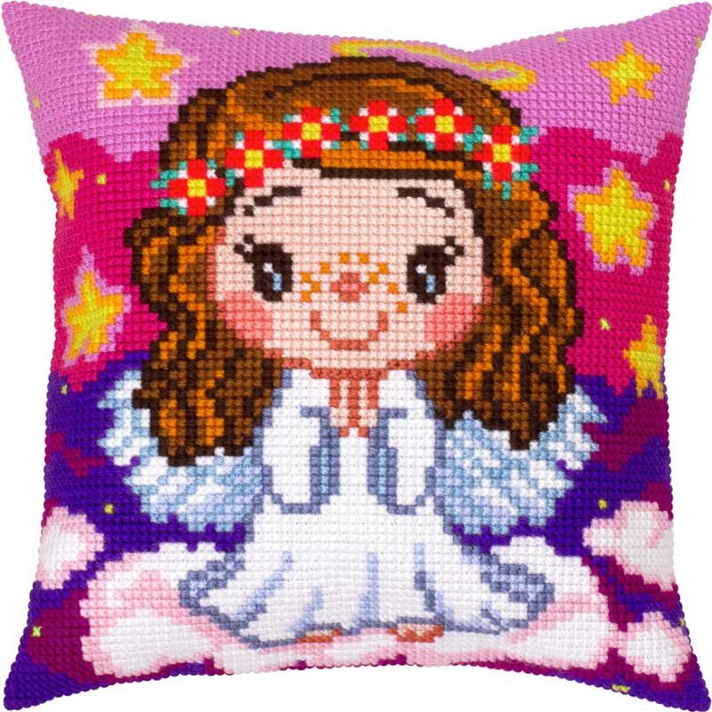 Embroidered Pillow for cross-stitching Charіvnytsya Z-93 Angel Girl Foto Pillow for cross-stitching Charіvnytsya Z-93 Angel Girl