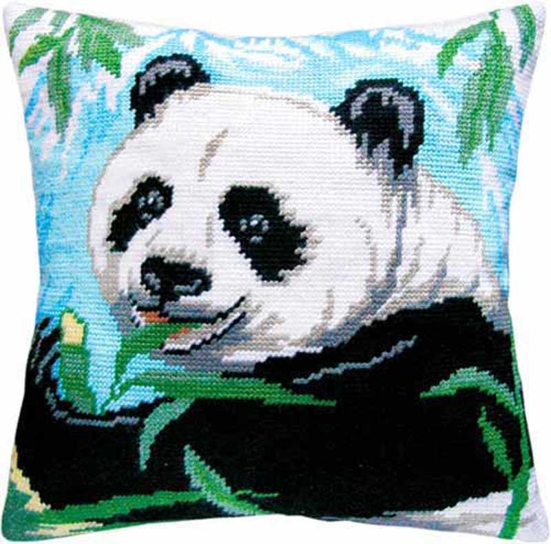 Foto Pillow for embroidery half-cross Charіvnytsya V-07 Panda