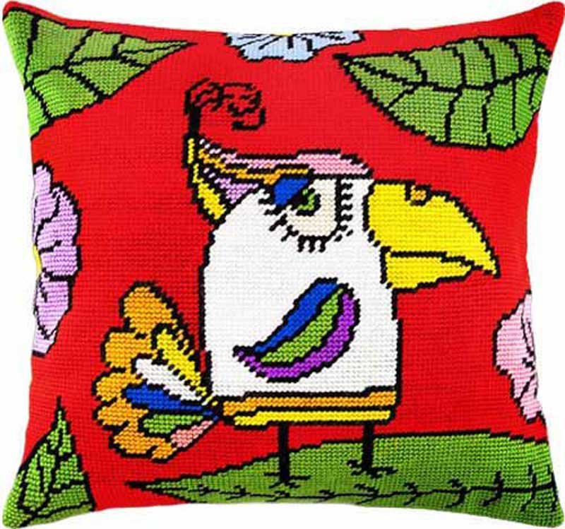 Foto Pillow for embroidery half-cross Charіvnytsya V-102 A parrot