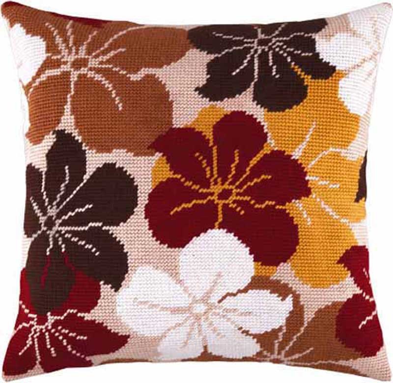 Foto Pillow for embroidery half-cross Charіvnytsya V-116 Catharanthus