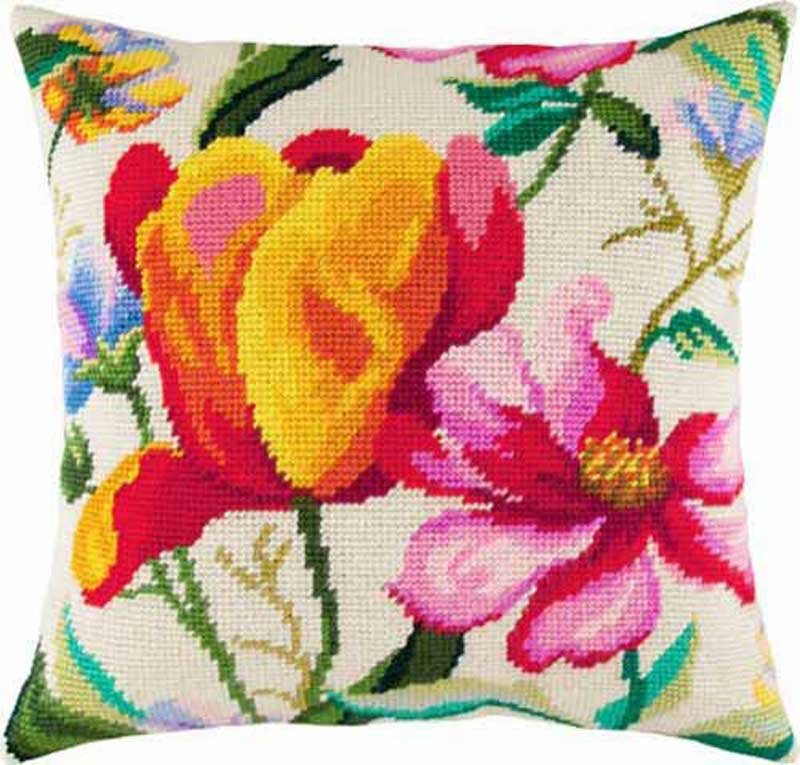 Foto Pillow for embroidery half-cross Charіvnytsya V-118 Tulip