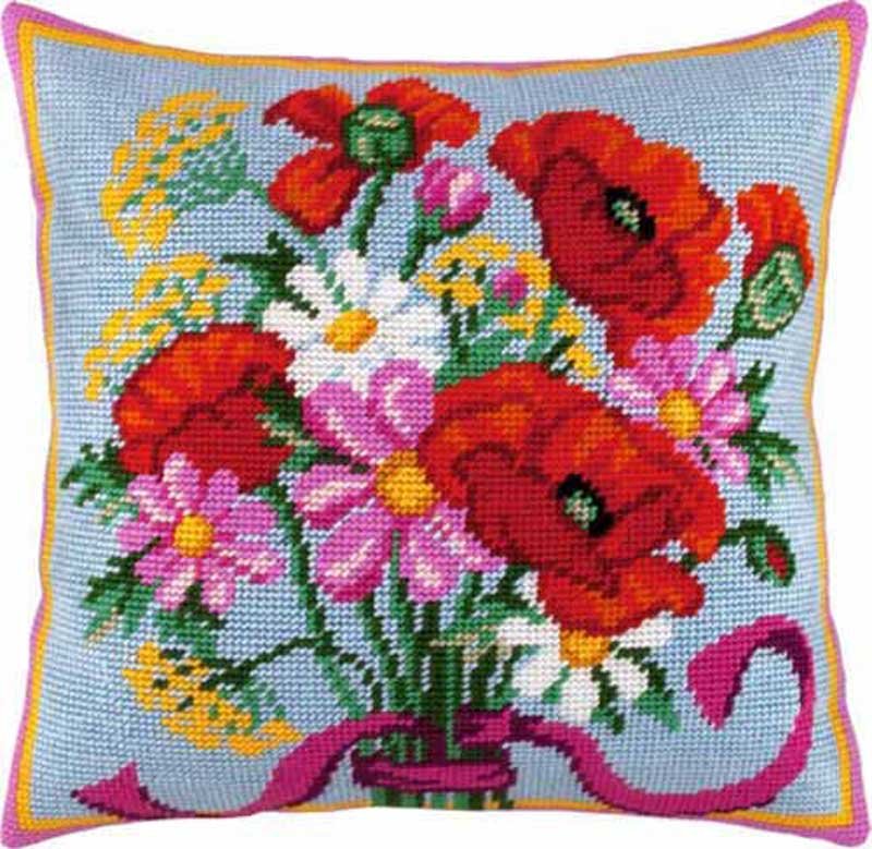 Foto Pillow for embroidery half-cross Charіvnytsya V-124 Holiday bouquet