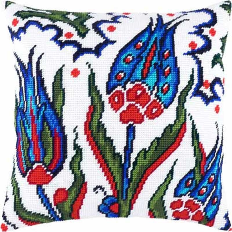 Foto Pillow for embroidery half-cross Charіvnytsya V-141 turkish tulips