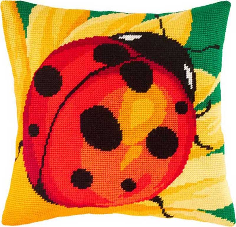 Foto Pillow for embroidery half-cross Charіvnytsya V-156 Ladybug