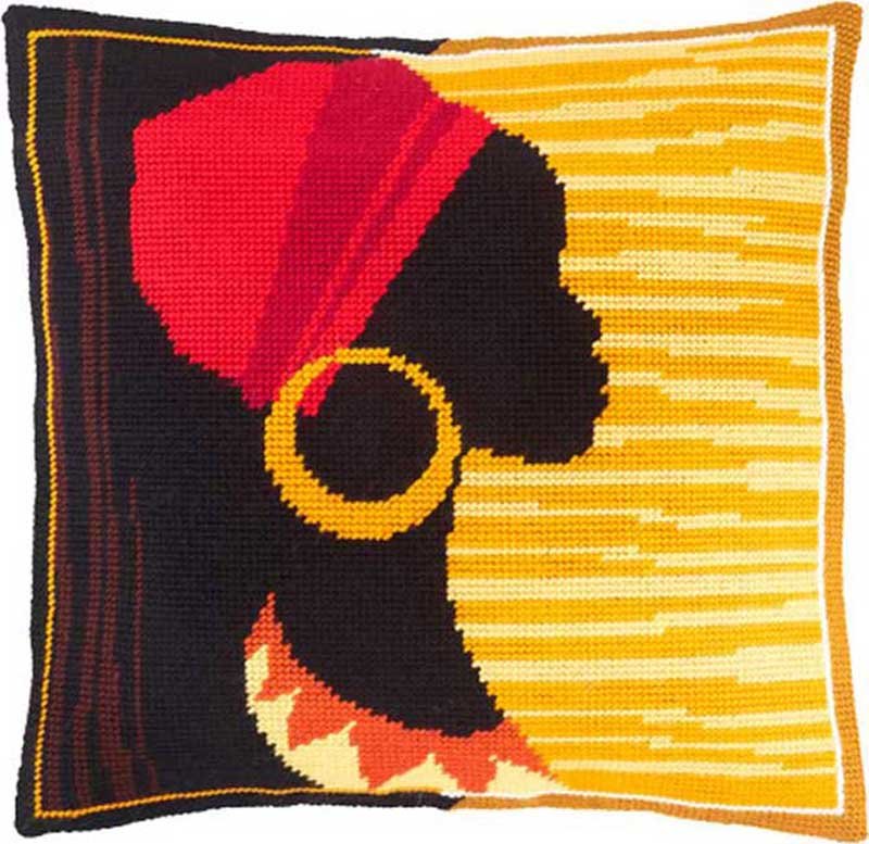 Фото Подушка для вышивки полукрестом Чарівниця V-157 Африка