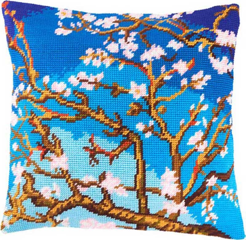 Foto Pillow for embroidery half-cross Charіvnytsya V-160 Flowering almonds V. van Gogh