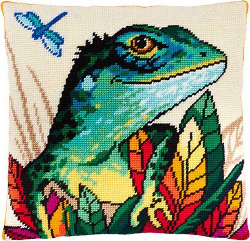Foto Pillow for embroidery half-cross Charіvnytsya V-163 Lizard