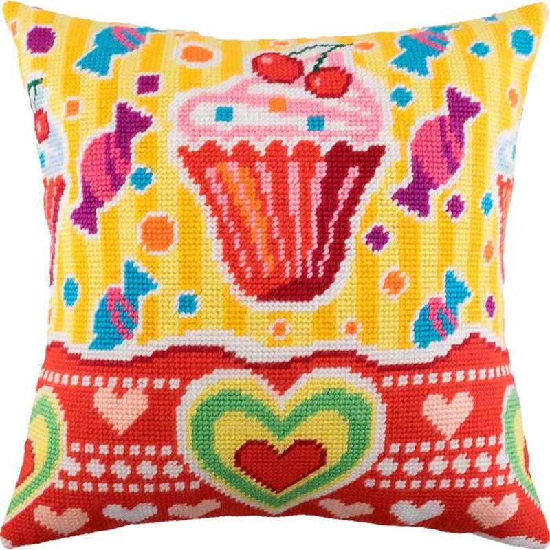 Foto Pillow for embroidery half-cross Charіvnytsya V-179 Dolce Vita - sweet life