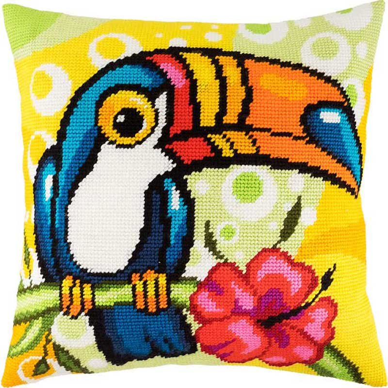 Foto Pillow for embroidery half-cross Charіvnytsya V-187 Toucan
